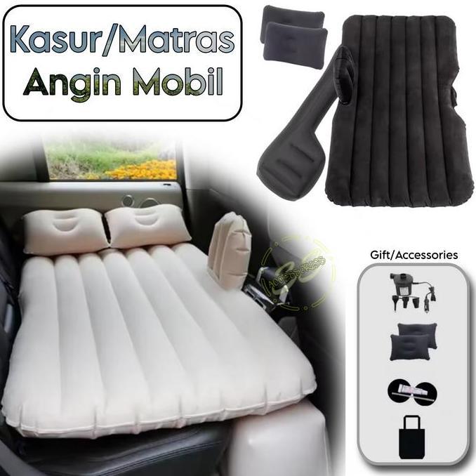 Kasur Angin Bonus Pompa / Matras Tidur Travel Mobil Agya