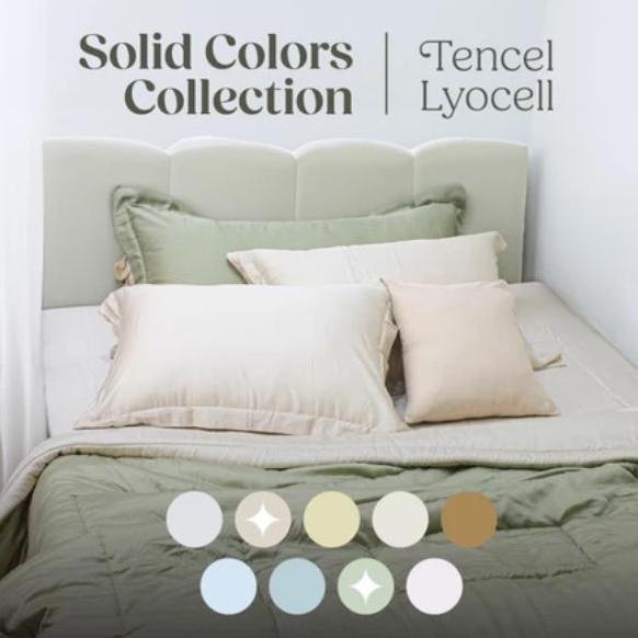 Sprei / Bedcover Serat Bambu Organic Sutra Lyocell Polos