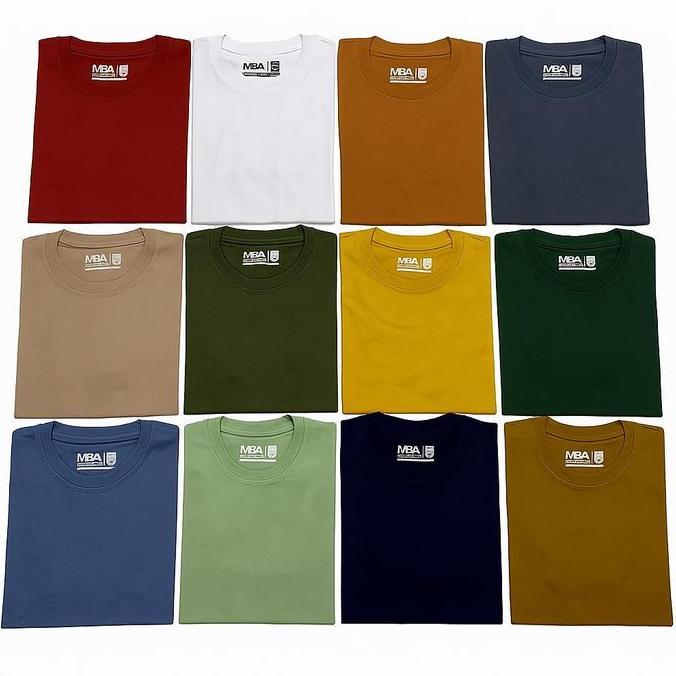 Promo 3 Pcs Kaos Simpel Polos MBA My Blank Apparel Full Cotton Premium 24s Belanja Hemat Ongkir Baha