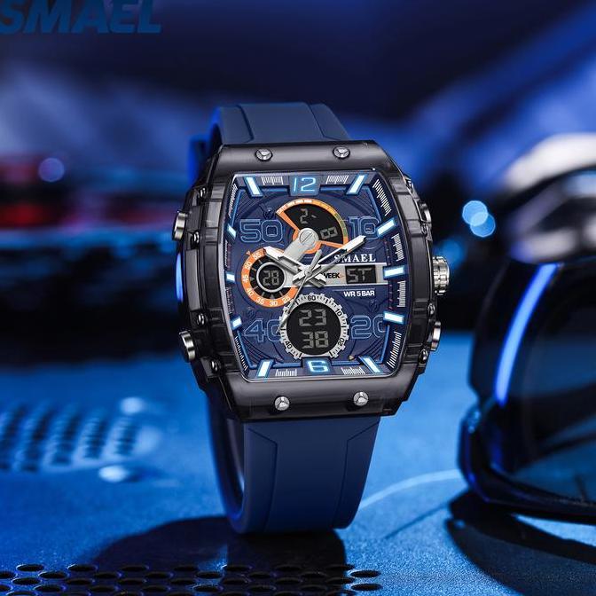 Jam Tangan Analog Digital Pria Wanita SMAEL8109