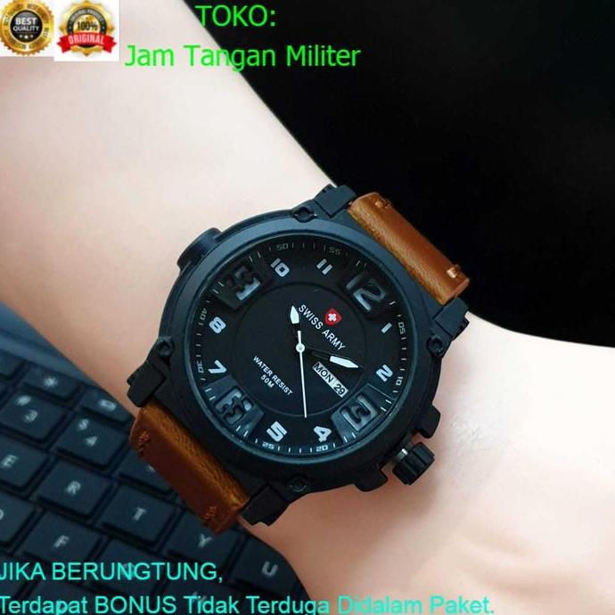 Jam tangan SWISS ARMY Untuk PRIA FITUR TANGGAL AKTIF SA461540 - Jam tangan Merek Terbaik Water Resis