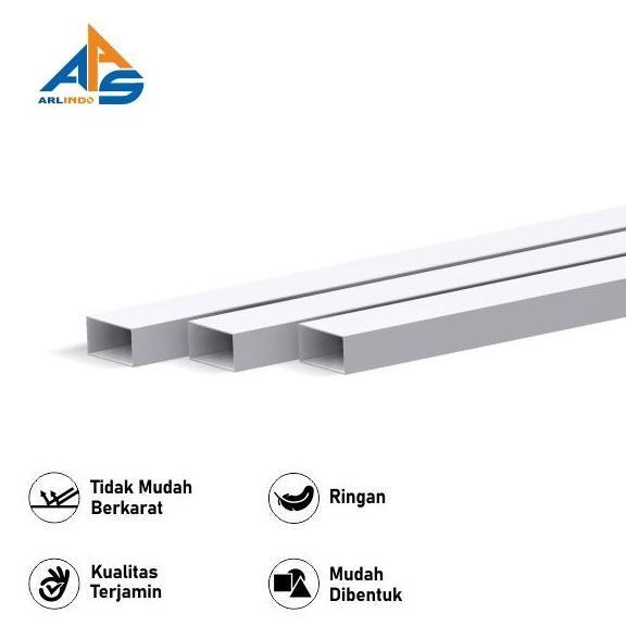 ALEXINDO HOLLOW KOTAK ALUMINIUM WARNA PUTIH 1 1/2"X1" 0.9MM 6M ORIGINAL DAN TERPERCAYA
