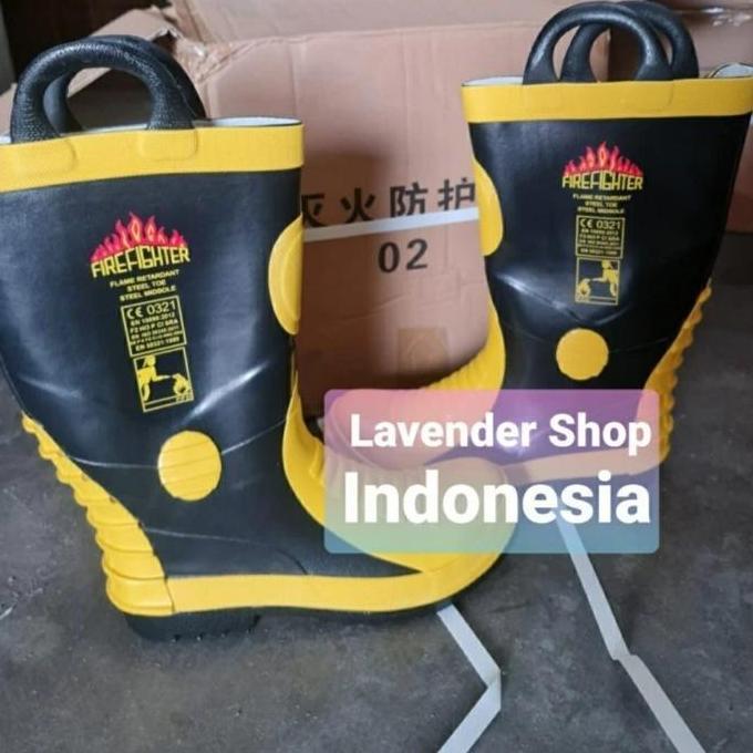 Sepatu Pemadam Kebakaran Harmit / Fireman Boots / Sepatu Damkar / Safety Fire Boots