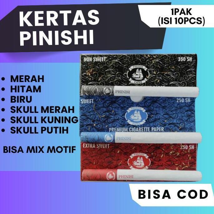 Kertas Phinisi 1pak (isi 10pcs) banyak motif  -kertas motif