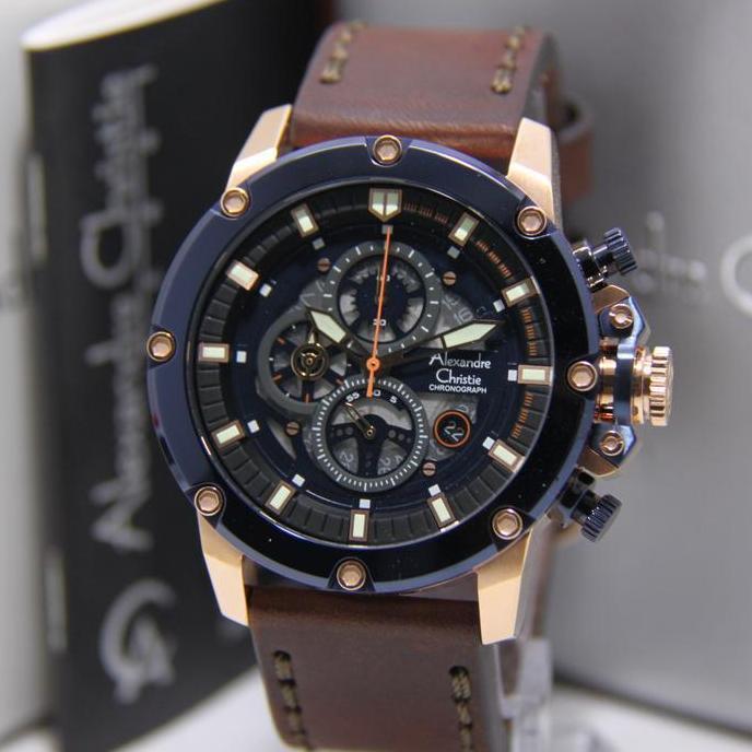 ALEXANDRE CHRISTIE 6564 PRIA ORIGINAL AC 6564 JAM TANGAN COWOK ARLOJI