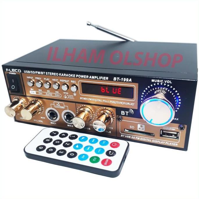 Fleco Amplifier Bluetooth Mini BT-199A Stereo Karaoke