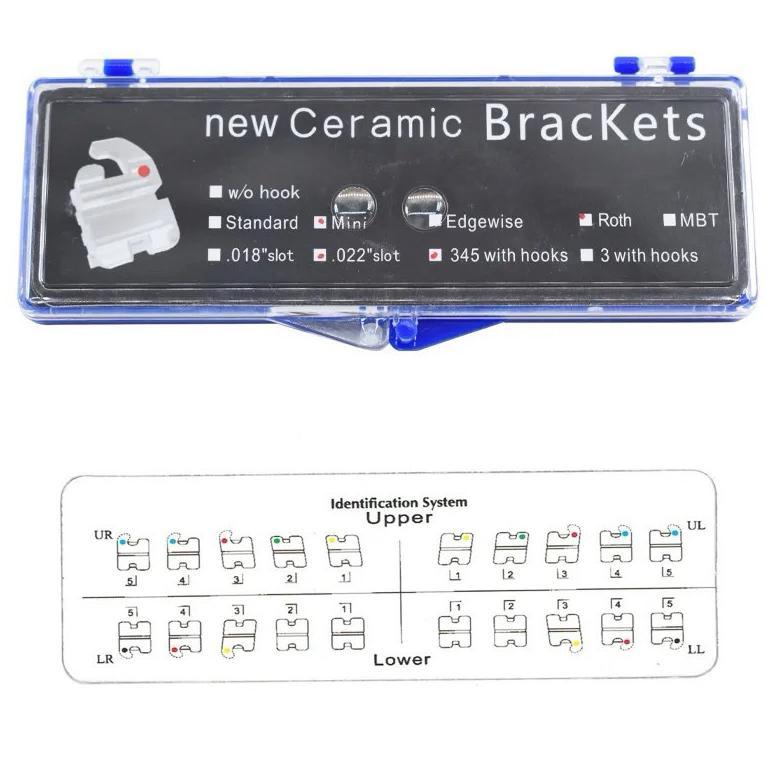 BRACKET BEHEL CERAMIC CLEAR TRANSPARAN ORTHODONTIC ORTHOMERICA - BRACES Permanen American Roth Hook 