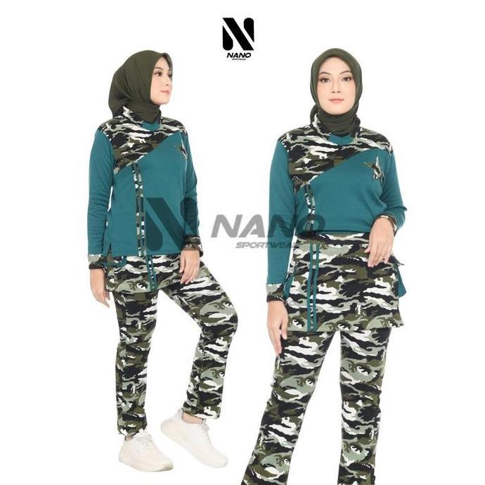 DF284>> NANO SPORTSWEAR BAJU SENAM MUSLIM / BAJU OLAHRAGA BINTANG LORENG / BAJU SENAM WANITA / BAJU 