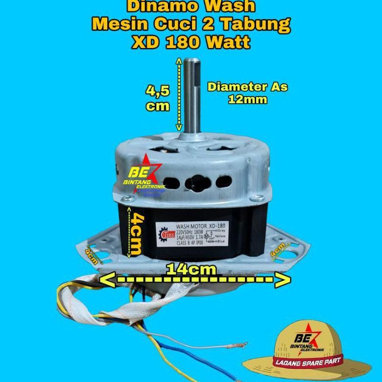 DINAMO WASH KAKI 3 180 WATT DINAMO Mesin PENCUCI WASH MOTOR  XD 180 Watt PENGGILING no 27 FULL TEMBA