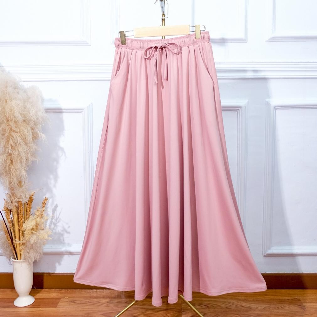 Setelan Baju Kurung Busui Rok dan Kulot-JV Hasanah Nadia Set Kurung Rok dan Kulot Jumbo