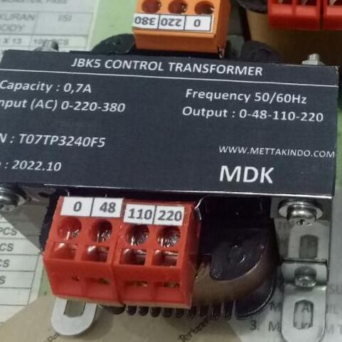 Trafo JBK5-160VA In 0-220-380V Out 0-24-110-220V Control Transformer