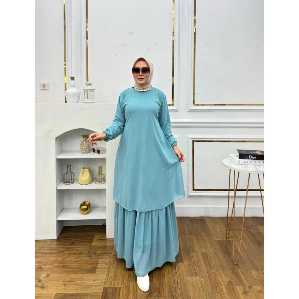 Gamis Malay Polos Simpel Mewah Dan Elegan Ceruty Babydoll Premium