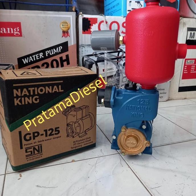 LOLOPECHKA Pompa air NATIONAL KING GP125+Otomatis +Tabung plastik