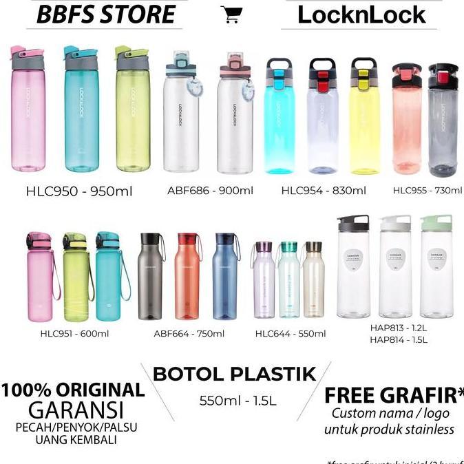 Lock n lock botol minum hlc950 abf686 hlc954 hlc955 hlc951 abf644 ori