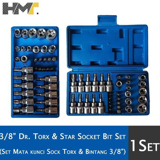 3/8" DR Torx & Star Socket Bit Set / Set Mata kunci Sok Torx & Bintang