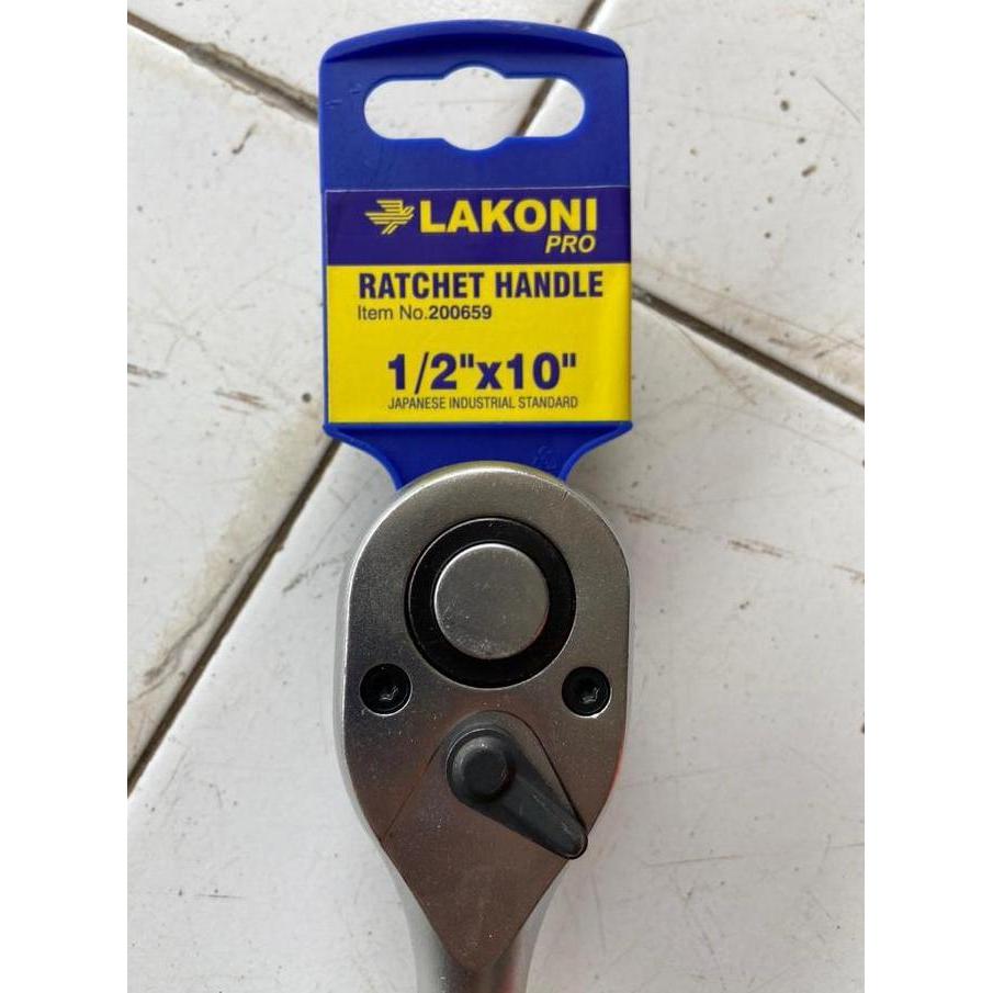 LAKONI PRO Handle Rachet 1/2" X 10" inch Gagang Sock Shock Sok Ratchet