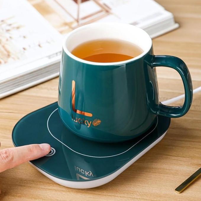 Pemanas Air Teh Kopi Portable Gelas Set Keramik Cangkir Mug Listrik