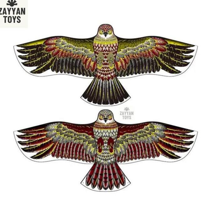 Layangan Elang Ramraman 1 Meter Layang Layang Layan Senar Buat Besar Kerangka Ram Raman Burung Walle