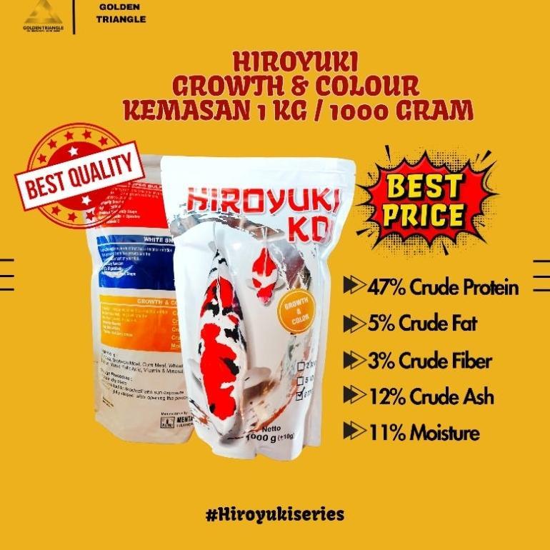 READY STOK [NEW PACKAGING] Pakan Koi Trio Hiroyuki  1 KG/1000 gr Siap kirim