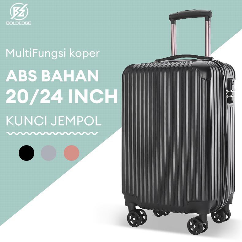 BoldEdge Koper 20/24 Inch koper Bagasi Koper Kabin Hardcase Ringan Trolley Luggage