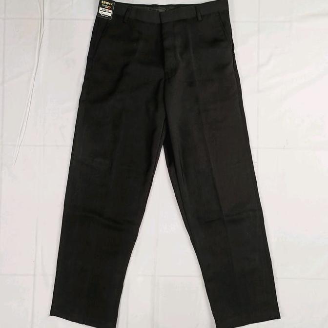 Celana Panjang Ebony Pria Reguler Hitam Pekat