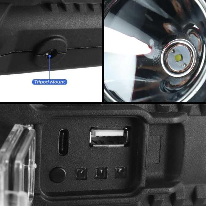 Senter Led Super Bright Rechargeable Xhp50 15W With Tripod - W590