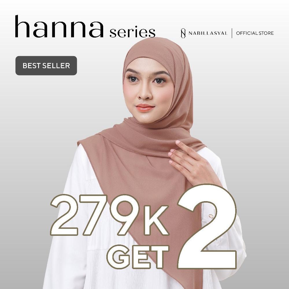 Nabillasyal | Hijab Segiempat Inner 2 in 1 | Hijab Semi-Instant | Ceruti | Hanna Series