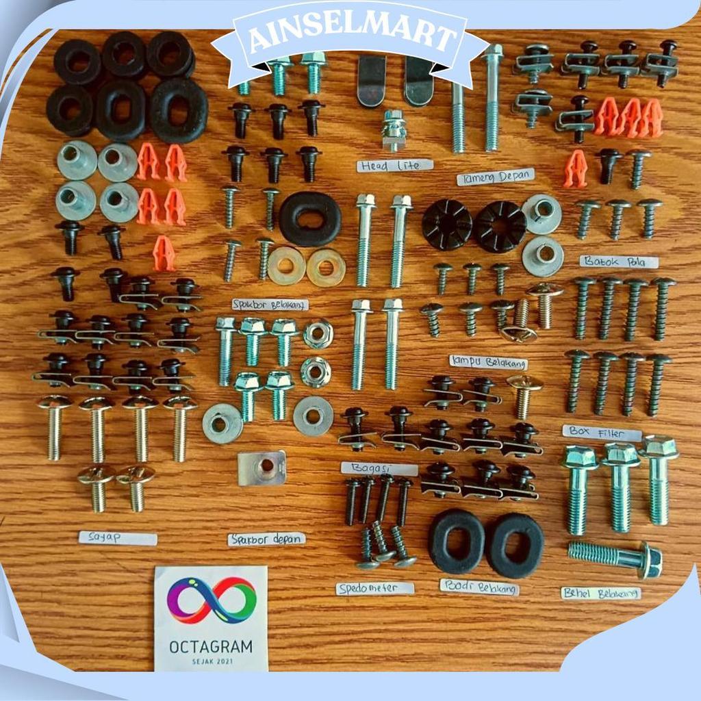 Baut Supra X 125 Helm In Fullset / Baut Honda Supra X 125 Helm In Full Body / Baut Baut Honda Supra 