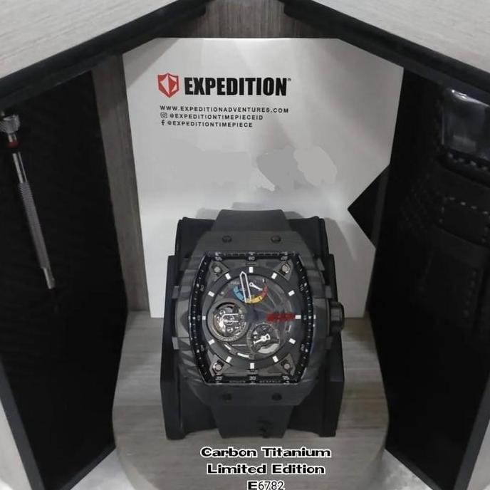 JAM TANGAN PRIA EXPEDITION E6782 E 6782 AUTOMATIC TITANIUM RUBBER BAND