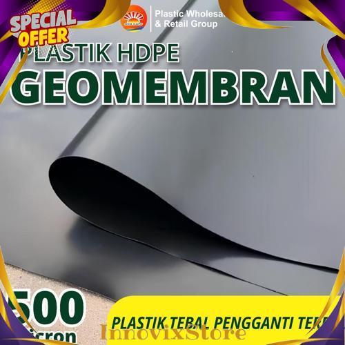 New GEOMEMBRAN HDPE TEBAL 500 MICRON LEBAR 5 METER