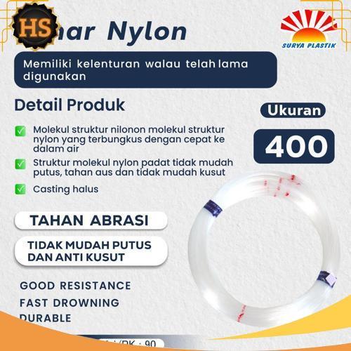 Terlaris Senar Cap Ikan Kakap  Ukuran 400 (25)  per Roll /Tali Senar Pancing / Senar Layangan