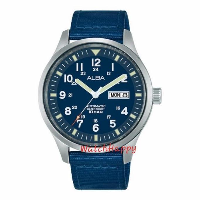 WatchHappy Alba AL4219X1 Automatic Blue Dial AL4219 Nylon 100%Original