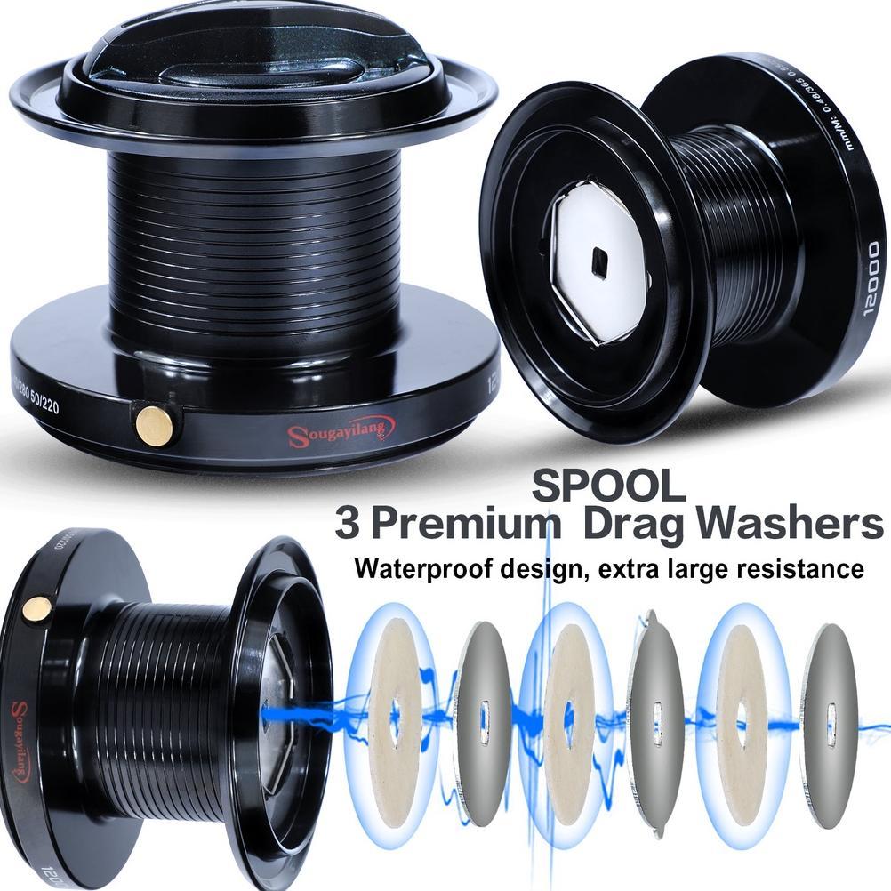 Sougayilang Fishing Reel 9000-12000 Series Surf  Reel Pancing Ultra Halus Kuat Spinning Reel untuk M