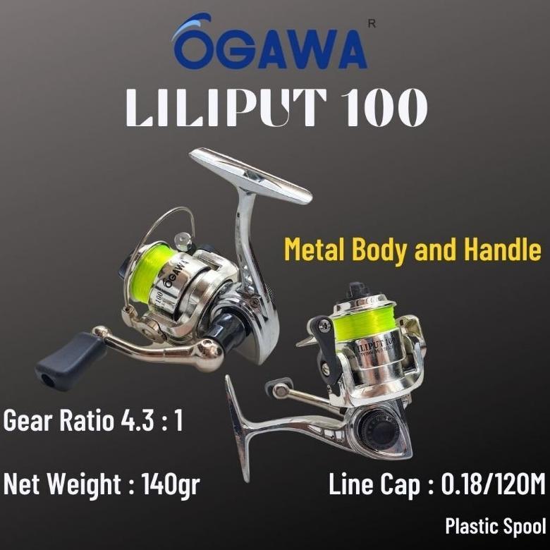 Reel Pancing Mini Ogawa Liliput 100 Besi Katrol
