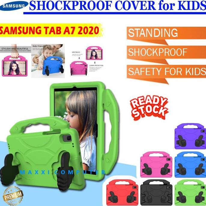 DA47 }} Samsung Tab A7 2020 Armor Kid Case Kesing Silikon Sarung Anak Kecil