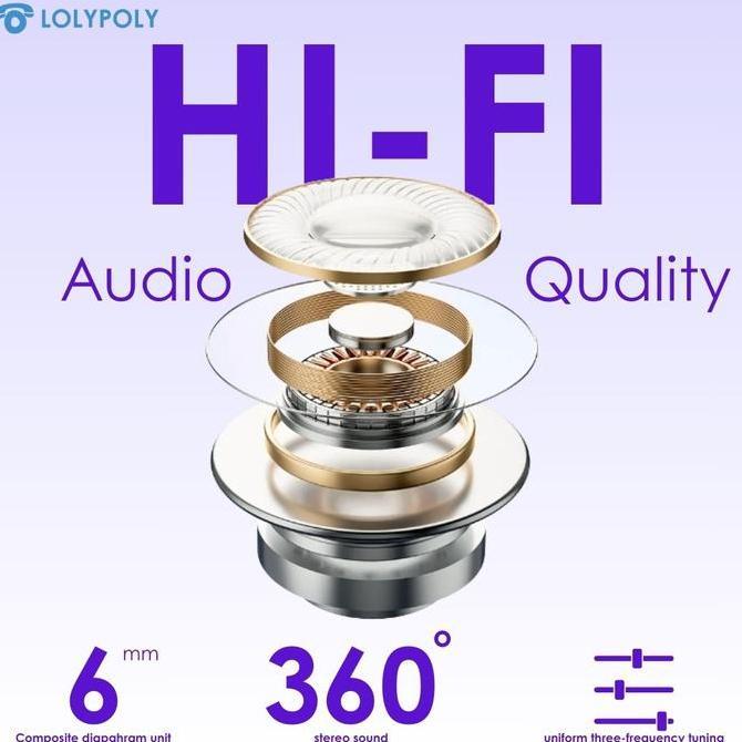 Earphone Wireless LOLYPOLY Polysound Mini Earbuds TWS Original