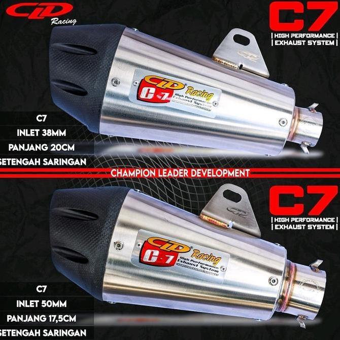 Silencer Only Knalpot CLD Racing type C7 Inlet 38 mm / 50 mm Original