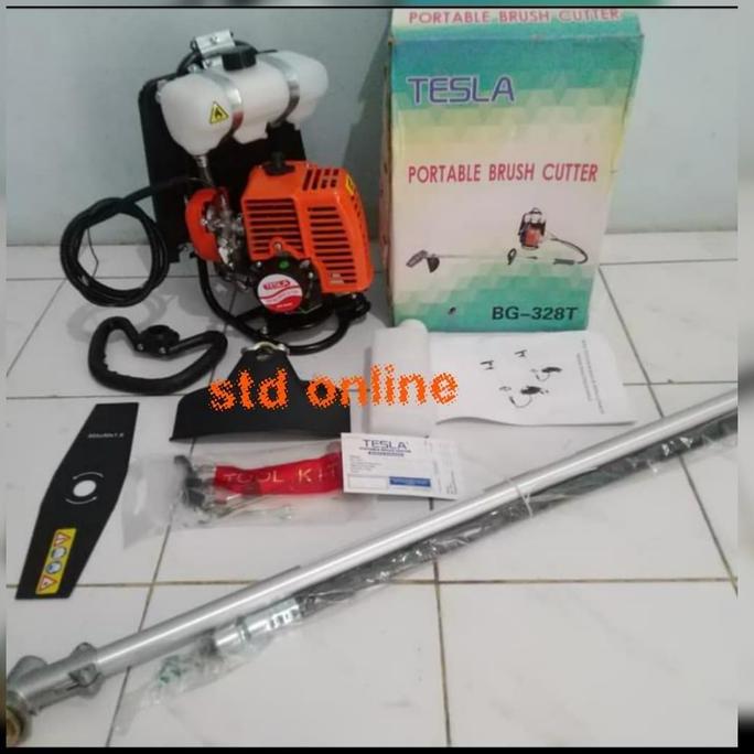 TEASEL 328 brush cutter 2tak tesla mesin pemotong rumput siap pakai