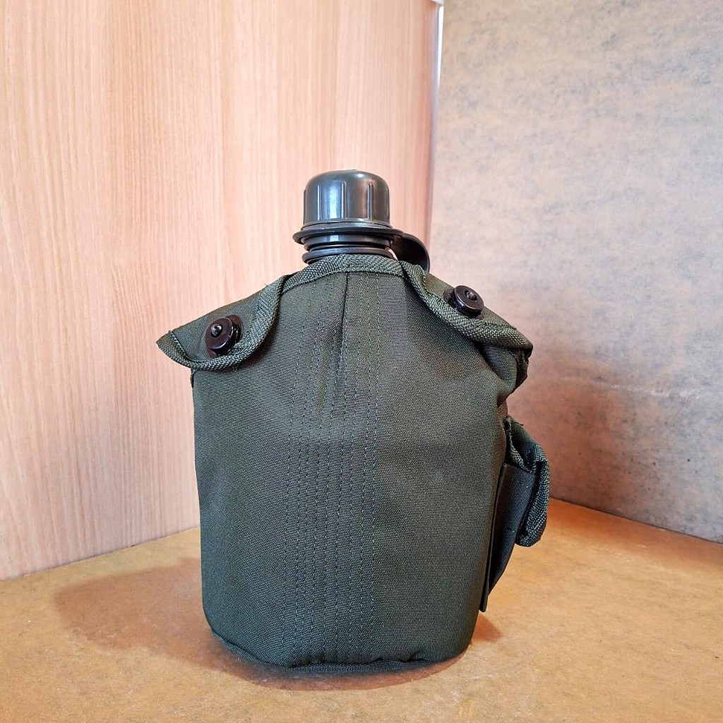 VEPLES JATAH LENGKAP ALUMINIUM TNI/BOTOL MINUM TNI/WADAH AIR VEPLES ALUMUNIUM OUT DOOR