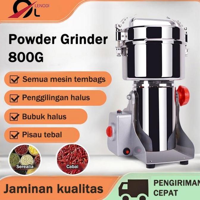 WISZCA- 800G mesin penepung listrik powder grinder Serbaguna Miller Mesin Penepung Bumbu Rempah / Te