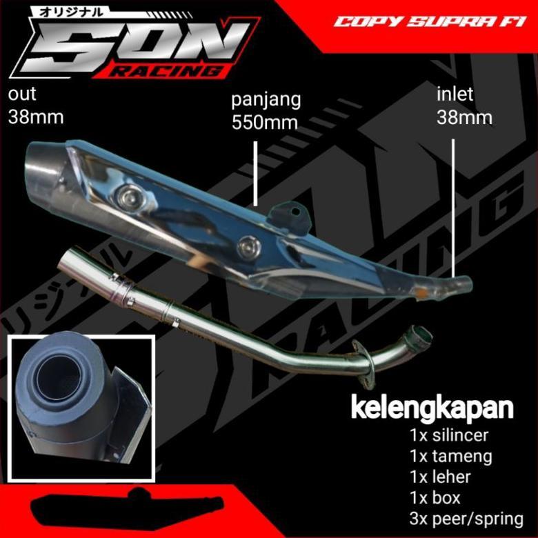 Knalpot standar racing supra x 125 fi PNP bebek Astrea grand, Supra x,, Supra fit new, Vega Rnew, Ju
