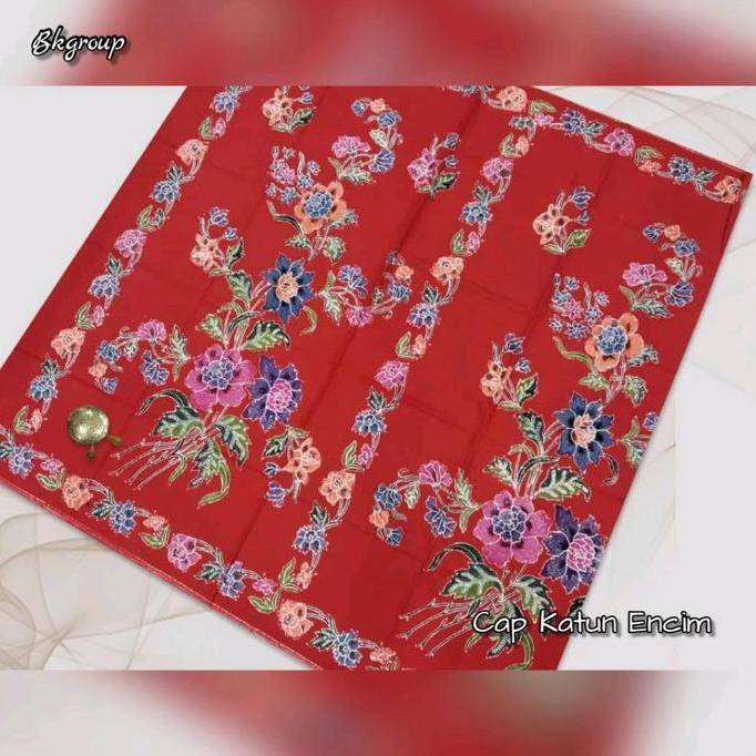 COD Kain Batik Encim Asli Cap Original Solo Bahan Kebaya atau Rok 2301180001 ZAK