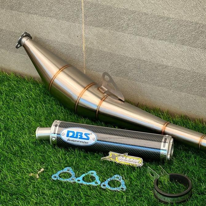 Knalpot FIZ R 2tak DBS Thailand Carbon cor Model samping Standart (PNP) Baut Foto Motor Motorcycle R