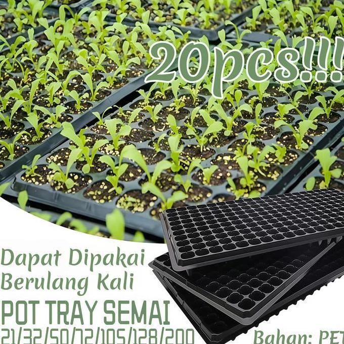 Promo [20Pcs]Pot Tray Semai Bibit Benih / Pot Bibit / Tray Trai Semai Pot Tray  32 50 72  105 128  2