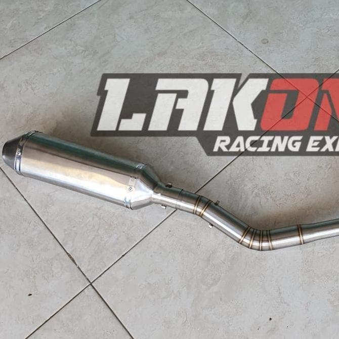 KNALPOT RACING OVAL TRAIL BASIC MESIN TIGER MEGAPRO SCORPIO RANGKA KLX Original