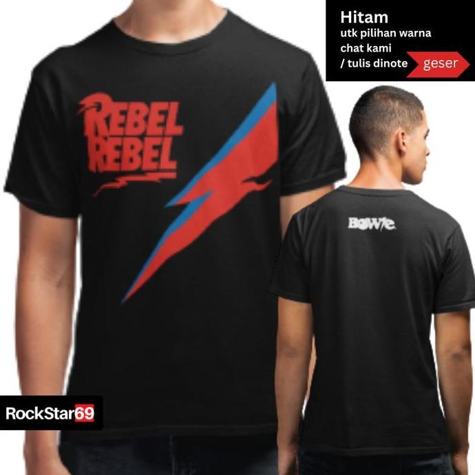 DF275>> Kaos Band David Bowie 8 XS- 7XL Big Size Jumbo Dan Kaos Anak Premium