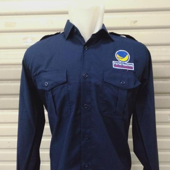 DE65 - kemeja nasdem / kemeja partai nasdem / seragam partai Nasdem