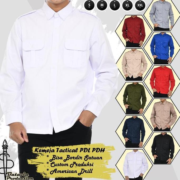 DY109 - BAJU KEMEJA PDL PDH ORIGINAL SERAGAM KERJA TACTICAL PREMIUM KANTOR LAPANGAN GUNUNG LENGAN PA