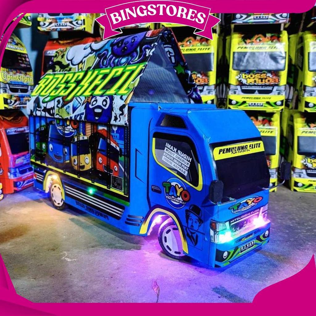 Promo Miniatur Truk Murah Truk Oleng Lampu Terpal Bisa Belok Mainan Anak Tawakal Putih 5 Kado Ulang 