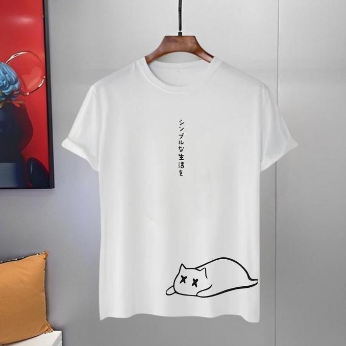 DF268>> Kaos Katun Premium Cowok KS786 Size S M L XL 2XL 3XL 4XL 5XL - Cat